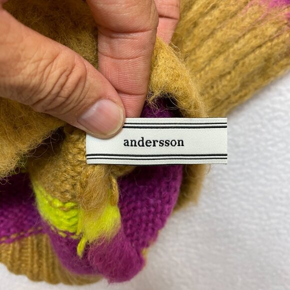 Andersson Bell Oversized Sweater Womens S Multicolor Jumper Alpaca Wool Pullover - Picture 10 of 14